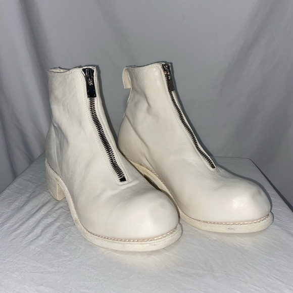 Guidi *NEW* PL1 White Soft Horse Full Grain Front Zip Ankle Boots - Picture 3 of 17